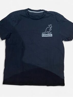 Kangol Black Short Sleeve Tee with White Kangaroo Logo
